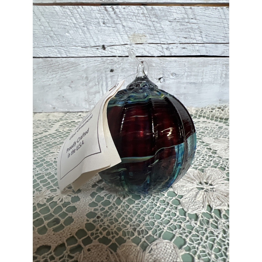 Mt. St. Helen Volcanic Ash Hand Blown Glass Ornament